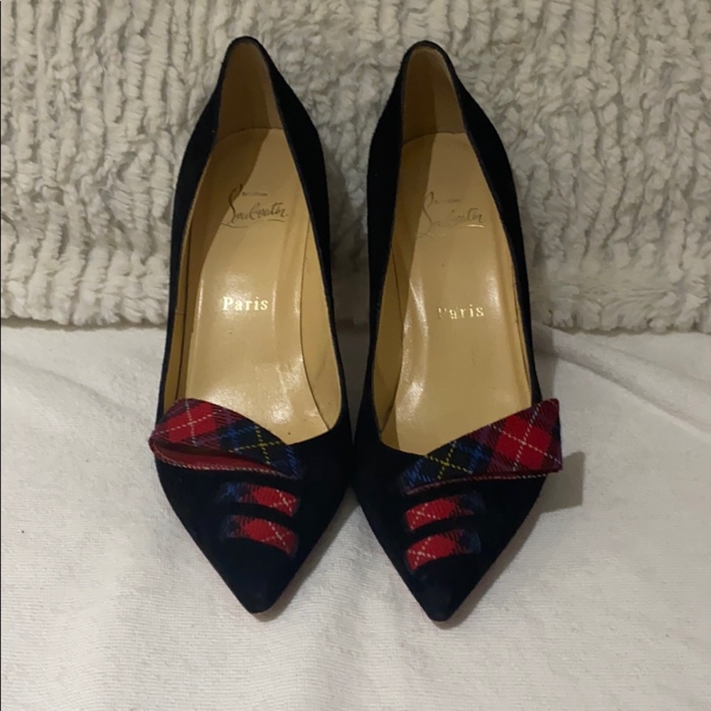 Louboutin Suede Black Pumps, 38.5